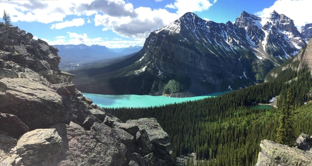 A different view of Lake Louise than usually posted here From the path up to Little Beehive 