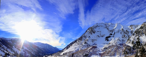 A look down Little Cottonwood Canyon yesterday afternoon 