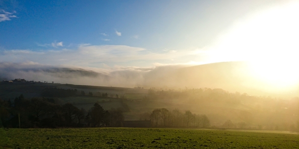A misty morning in Saddleworth North West England 