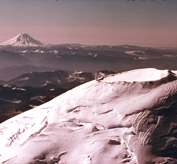 A Photograph of Mt Rainier with Mt Saint Helens in the distance photo taken by my Grandfather in  