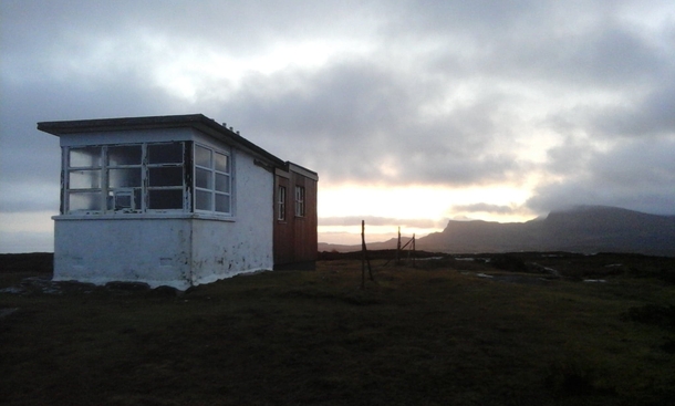 Abandoned coastguard watch station Skye Scotland Used occasionally as a mountain shelter
