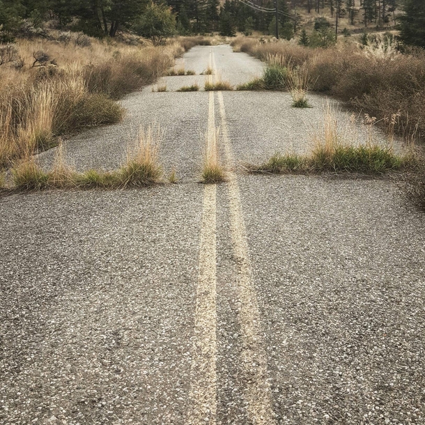 Abandoned highway BC Canada 
