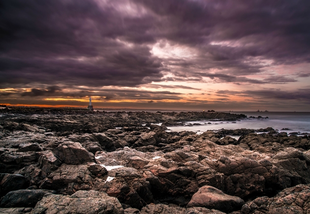 Clambered down the rocks to take this long exposure of Aberdeen bay in Scotland - some gorgeous skies on this relatively cold Scottish autumn day  - x