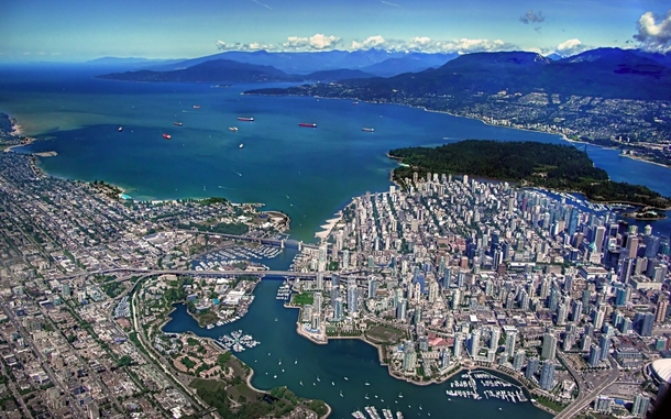 English Bay and beyond Vancouver Canada 