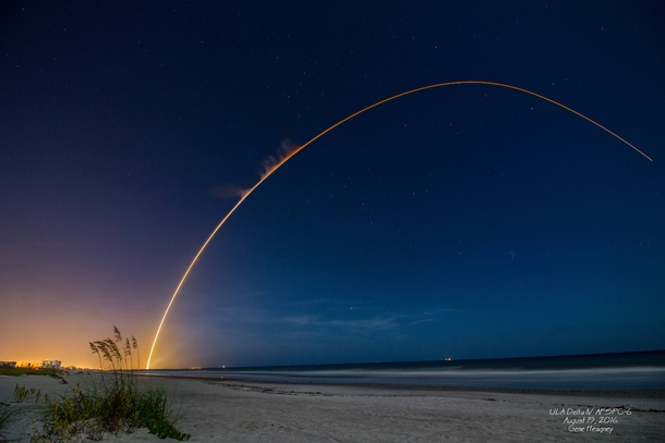 Fridays Delta IV launch as seen from Cocoa Beach FL 