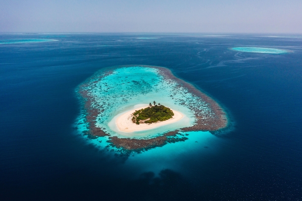 Lonely Atoll in the Maldives 