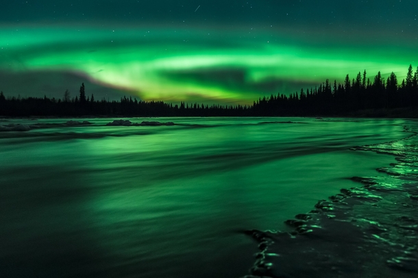 My first time seeing the Aurora A truly mesmerizing sight Swedish Lapland ryanheffron 