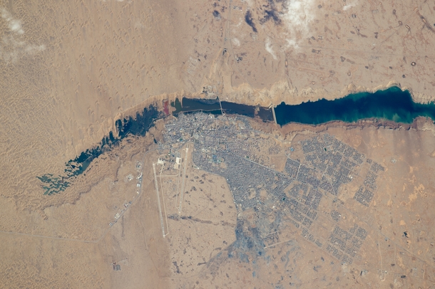 One of the most sparsely populated countries in the world Western Sahara has a population of nearly half a million people nearly  percent of them live in El Aain This photo was taken on  February  with the most powerful lens aboard the International Space