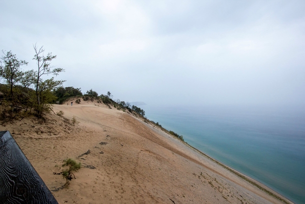 Sleeping bear dunes Empire MI Look at the top left  guy for scale  Picture doesnt do it justice
