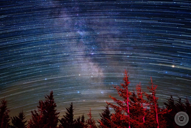 Star Trails around Polaris are wonderful and serene but we often forget that the movement of our Galaxy is just as wonderful Double Long Exposure