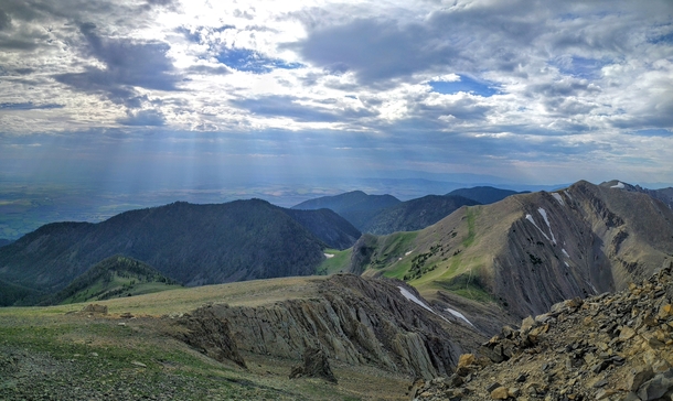The skies over Montana have been magnificent in the past few weeks The view from Sacagewea Peak near Bozeman 