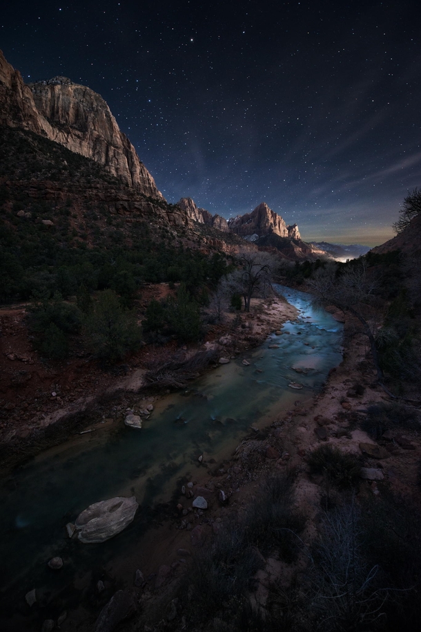 The Watchman Trail in Zion National Park Utah  by Moe Chen
