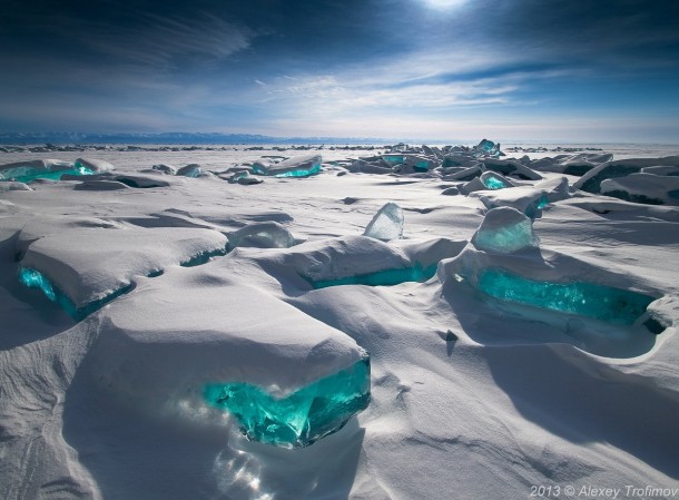 Turquoise Ice Northern Lake Baikal Russia  photo by Alexei Trofimov