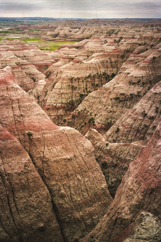 What the Badlands look like without heavy photo manipulation- shot with Kodak UltraMax  color film Badlands National Park South Dakota  OC