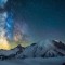 Mt Rainier with clouds below and the Milky Way by kdsphotography 