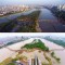 Yanweizhou park was designed to flood during the monsoon season to help prevent the city of Jinhua China from flooding