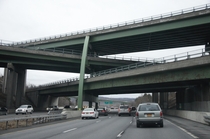  A triple overpass on I- in Albany NY