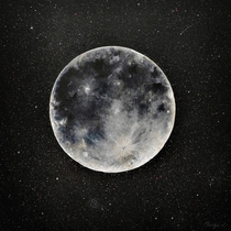  An acrylic painting of the moon I created