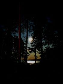  Last nights full moon over  Lake Keitele in Sumiainen Finland