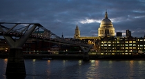  London Millennium Bridge and St Pauls Cathedral