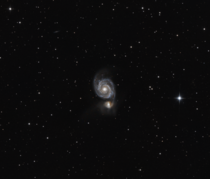  M - The Whirlpool Galaxy - From my backyard - One year progression