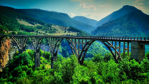  metre long has urevia Tara Bridge ad five arches and was the biggest vehicular concrete arch bridge in Europe at the time of its completion Designed by Mijat Trojanovi and built between  and 