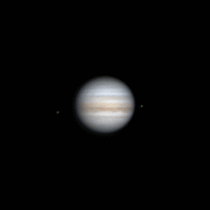  minute Callisto Jupiter and Io time-lapse