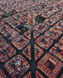  Sagrada Famlia Barcelona Drone shot