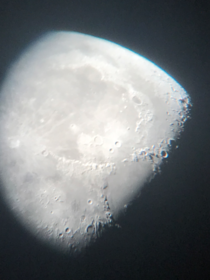  Testing my telescope and go this moon image sorry if its cliche