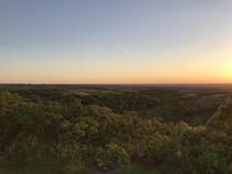  The Flint Hills at sunset in Manhattan Kansas