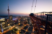  Toronto at Blue Hour from a Downtown Construction Crane x