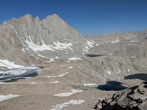  View of Mt Tyndall and Williamson Bowl in early July