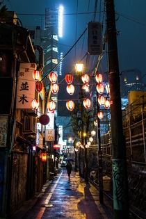 A backstreet in Shibuya Tokyo 
