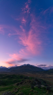 A beautiful sunset at Mount Sunday Canterbury New Zealand last night - better known as the location for Edoras in LOTR 