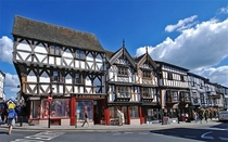 A beautiful  year old Tudor hotel as it stands today on the high street of Ludlow England  x 