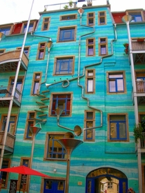A Building That Plays Music When It Rains in Dresden Germany  by Annette Paul and designers Christoph Rossner and Andr Tempel