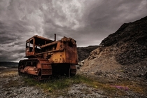 A bulldozer left for dead in Iceland  by orsteinn H Ingibergsson