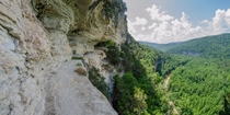 A cliffside trail above the Buffalo National River Arkansas 