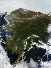 A Cloudless Alaska taken by NASAs Terra satellite on June   