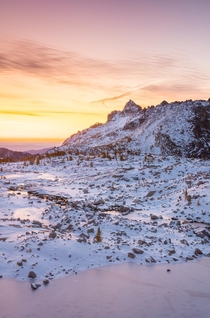 A Cold Sunrise in the Enchantments WA 