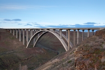 A concrete arch bridge in Eastern Washington US 