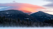 A crisp wintry morning in the Adirondack Mountains NY 