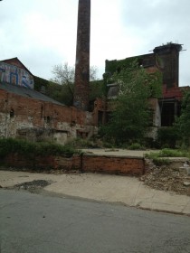 A crumbling factory in downtown Cleveland OH 