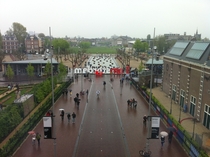 A dreary Easter Monday afternoon on Museum Square Amsterdam 