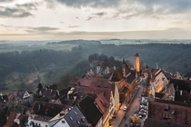 A famous village from a different perspective Rothenburg ob der Tauber Germany 