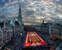 A flower carpet in Brussels  photo by Gaston Batistini