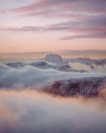 A full cloud inversion covering The Lake District at sunset  pete_ell