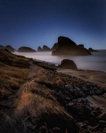 A great night at the Oregon Coast near Brookings OR 