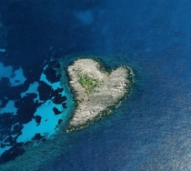 A Greek islet shaped liked a heart 