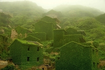 A Green Ghost Town An abandoned fishing village in Gouqi Island China 
